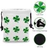 Aliennana Golf Valuables Pouch, Leather Tee Pouch with Drawstring Closure Balls Tees Handbag Portable Golf Ball Accessories for Men Women (Lucky Clover) view 4