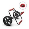 FDB 200LBS Universal Folding Bend Kayak Canoe Boat Carrier Dolly Trailer Tote Trolley Transport Cart Wheel for Carrying Kayaks, Canoes, Paddleboards, Float Mats, Boats Red view 2