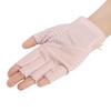Womens Lace Sun Protection Driving Gloves Non-Slip Breathable Cotton Fingerless Sunblock Mitten for Fishing Cycling Riding view 3