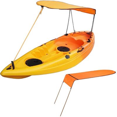 MOOCY Kayak Canopy,Waterproof Sun Shade Canopy for Single Person,Kayak Sunshade Awning Top Cover, Universal Canoe Shade with Storage Bag for Outdoor Fishing(Orange)