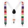IBTOM CASTLE Baby Boys Y Back Adjustable Elastic Suspender Strong Sturdy Clip-on Braces Pre tied Bow Tie Set Kids Perfect for Tuxedo Rainbow One Size view 3