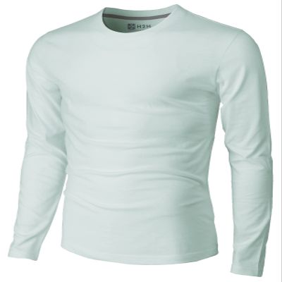H2H Men's Crew Neck Long Sleeve Slim Fit T Shirts - Light Weight and Comfortable MINTBLUE US L/Asia XL (CMTTL137)