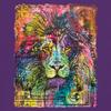 Dean Russo Colorful Lion Head Long Sleeve T-Shirt Wild Life King Roar Purple Small view 4