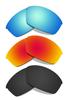 Littlebird4 Premium 1.5mm Polarized Replacement Lenses for Oakley Flak Jacket Sunglasses - MultiOptions (Black+Red+Blue) view 1