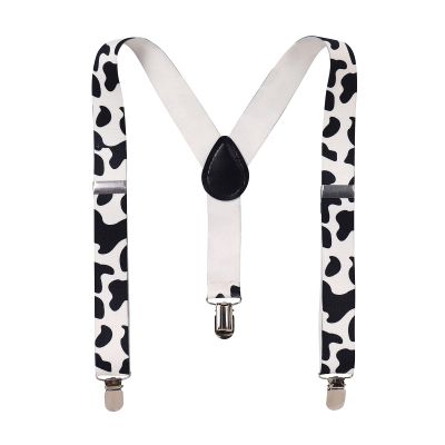 IBTOM CASTLE Baby Boys Y Back Adjustable Elastic Suspender Strong Sturdy Clip-on Braces Pre tied Bow Tie Set Kids Perfect for Tuxedo Cows One Size