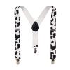 IBTOM CASTLE Baby Boys Y Back Adjustable Elastic Suspender Strong Sturdy Clip-on Braces Pre tied Bow Tie Set Kids Perfect for Tuxedo Cows One Size view 1