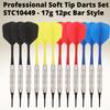 SHOT TAKER CO. Soft Tip Darts Set | 12pc Bar Darts | 50 Extra Black Tips | 3 Colors | Fun Set for 4 Players on Electronic/Plastic Dartboard (STC10449-17g-Bar Style) view 2