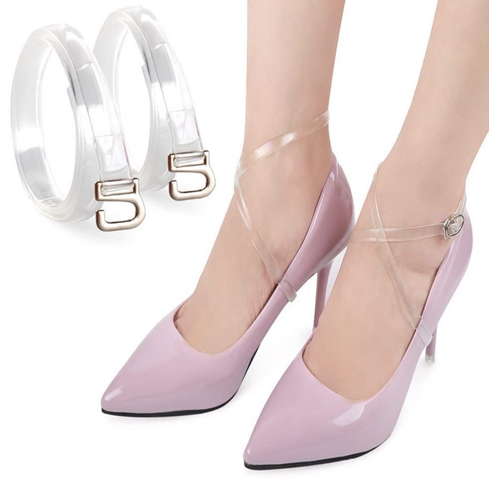 2 Pairs Women Detachable Shoe Strap High Heels for Holding Loose High Heel