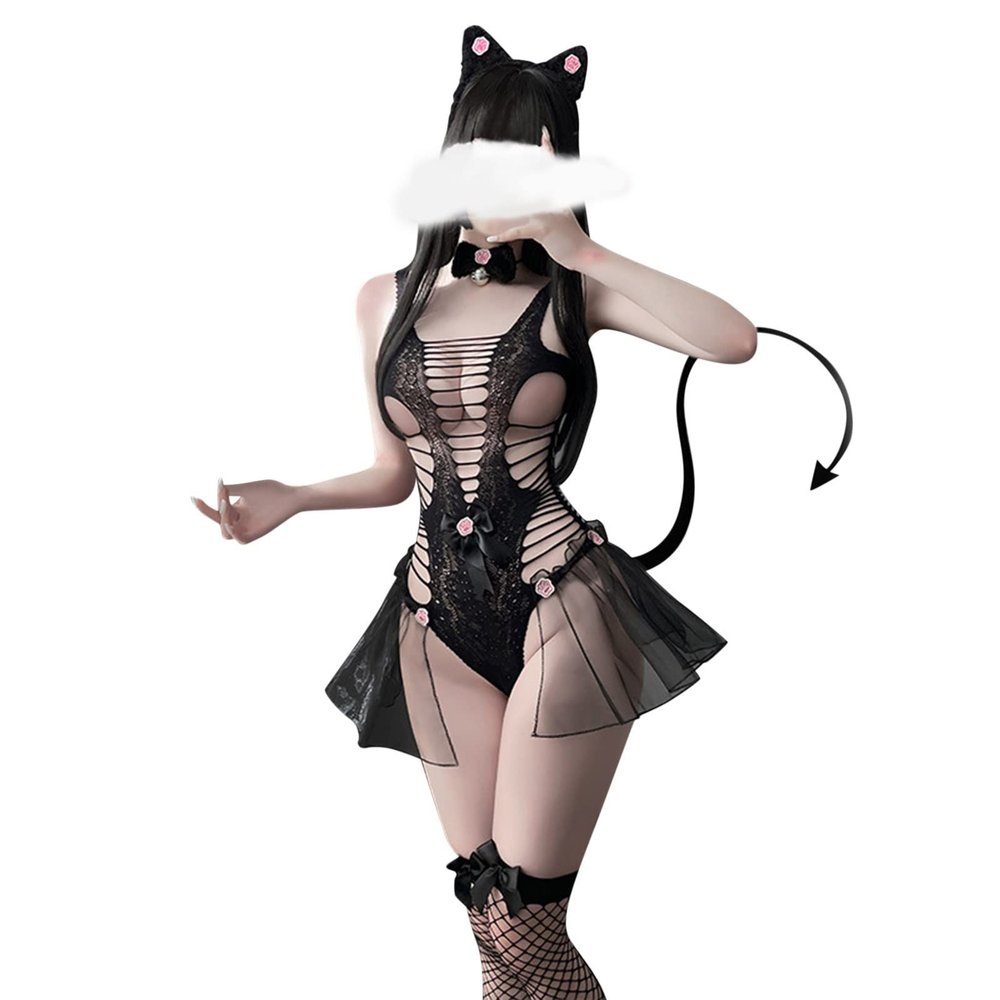 Plus Size Lingerie for Women Sex Naughty Play Accessories for Adults Products Kinky Lace Teddy Babydoll Bodysuit BDSM Sets for Couples Sex Exotic Sleepwear Nightgown for Sex Game 61U