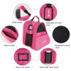 Getfitsoo Ice Skates Bag, Breathable Bag for Skates, 3 Layer Roller Inline Skates Bag with Adjustable Shoulder Strap, Zipper Pocket Rollerblade Bag for Kids Teenager Men Women(Rose Red Skate Bag) view 2