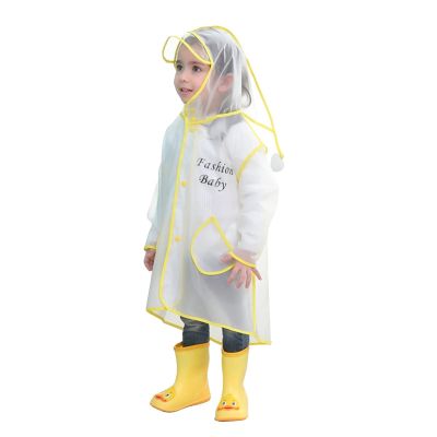 XJHKG Cute Baby Raincoat Polyester Outdoor Waterproof Rain Coat Children Impermeable Poncho Boy Girl Rain Jacket (Color : A-01, Size : Small)