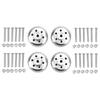 Hub Wheel Rims with Soft Rubber Tires, 4WD Rubber Tires Aluminum Alloy Wheel Hub for WPL C14 C24 B14 B24 B16 B36 1/16 RC Car Upgrade Part(Silver), car model accessories view 4