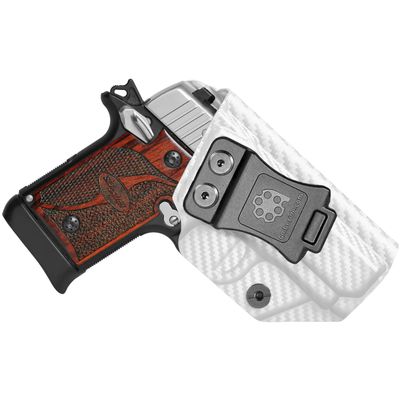 Amberide Sig P238 IWB Holster,Kydex-Boltaron Inside Waistband Fit Sig P238 .380 ACP,Secure Retention,Quick Draw,030 Adjustable Cant