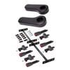 10L0L Golf Cart Rear Seat Kit Arm Rest Set with Cup Holder & Universal Golf Cart Seat Belts of 4 Retractable Belts 42" with Bracket Fits EZGO Club Car Yamaha Most of Golf Cart view 1