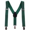 IBTOM CASTLE Baby Boys Y Back Adjustable Elastic Suspender Strong Sturdy Clip-on Braces Pre tied Bow Tie Set Kids Perfect for Tuxedo Dark Green One Size view 3