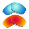 Littlebird4 Premium 1.5mm Polarized Replacement Lenses for Oakley Flak Jacket Sunglasses - MultiOptions (Red+Blue)