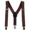 IBTOM CASTLE Baby Boys Y Back Adjustable Elastic Suspender Strong Sturdy Clip-on Braces Pre tied Bow Tie Set Kids Perfect for Tuxedo Coffee One Size view 3