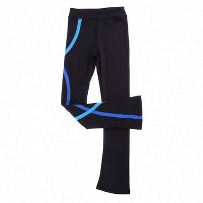 Girl's Figure Skating Training Pants - Plus Velvet Skating Pants Blue