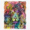 Dean Russo Colorful Lion Head Tank Top Wild Life King Roar Men's Top White Small view 4