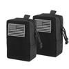 AMYIPO MINI MOLLE Pouch Multi-Purpose Compact Tactical Waist Bags Small Utility EDC Pouch (Black - MINI Pouch (2PCS)) view 1