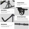 Bonnlo Freestanding Kayak Rack, Indoor Outdoor Storage Stand for 4 Kayak, Canoe, Boat, Paddle Board, SUP, Surfboard Width Adjustable Carrier Floor Holder with Lockable Wheels for Garage, Shed, Dock view 4