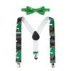 IBTOM CASTLE Baby Boys Y Back Adjustable Elastic Suspender Strong Sturdy Clip-on Braces Pre tied Bow Tie Set Kids Perfect for Tuxedo Camouflage One Size view 1