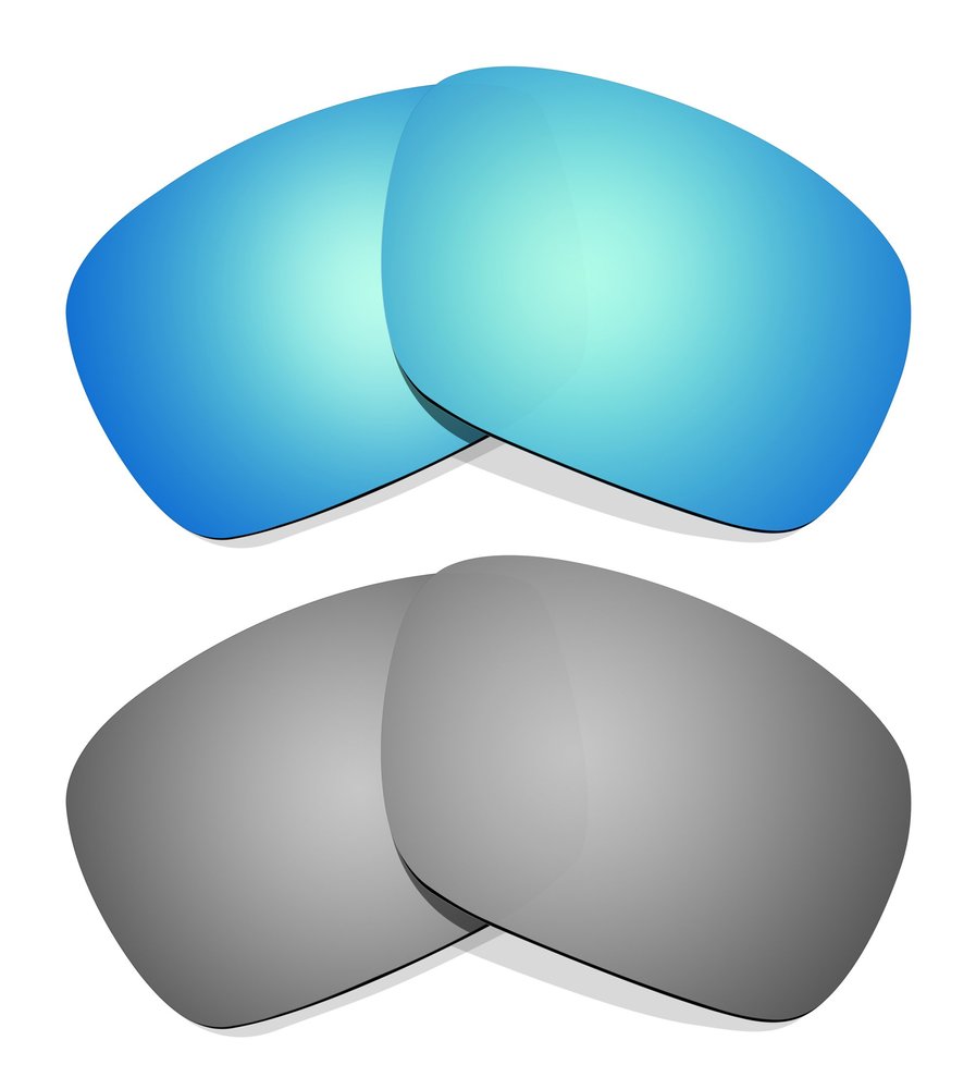 Littlebird4 Premium 1.5mm Polarized Replacement Lenses for Oakley Badman OO6020 Sunglasses - MultiOptions (Titanium+Blue)