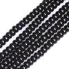 GEM-Inside 4X6mm Black Agate Natural Roundell Smooth Crystal Loose Spacer Stone Beads for Bracket Necklace Earrings Making Adults 15" view 1