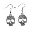 1Pair Skull Face Charm 24x16mm Earrings Skull Pendant Earrings Drop Earrings view 1