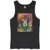 Dean Russo Colorful Lion Head Tank Top Wild Life King Roar Men's Top Black Small view 1