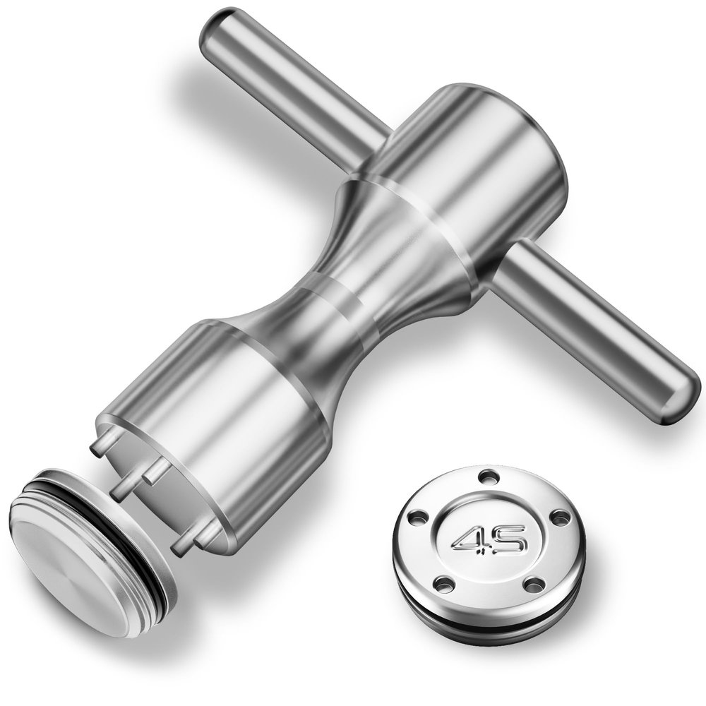 Gofotu Golf Weight 2pcs 5g/10g/15g/20g/25g/30g/35g/40g/45g Golf Weights Wrench Kit Compatible with Titleist Scotty Cameron Putter Newport (2pcs 45g+Wrench)