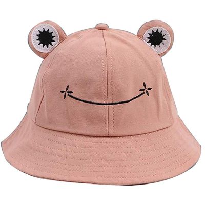 Kids Bucket Hat for Girls Boys Summer Cute Animal Hiking Beach Fishing Cap Beach Hats Photography Sun Hat(Pink,One Size)