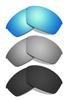 Littlebird4 Premium 1.5mm Polarized Replacement Lenses for Oakley Flak Jacket Sunglasses - MultiOptions (Black+Titanium+Blue) view 1