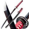 Shinken of Swords Handmade Katana Sword Real Clay Tempered T10 Steel Red Blade Japanese Samurai Sword Sharp Full Tang