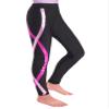 FEESHOW Figure Skating Pants Girl's Ladies Skating Pants Figure Skating Training Striped Print Stretchy Legging Hot Pink 8 Years view 2