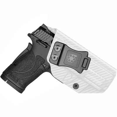 Amberide M&P 380 Shield EZ IWB Holster,Kydex-Boltaron Inside Waistband Fit S&W M&P 380 Shield EZ .380,Secure Retention,Quick Draw,030 Cant