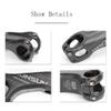 Bicycle Handlebar Stems Negative 17 Degree Aluminum Alloy CNC Ultra Light Hollow Short Handlebar Riser for Most Bicycle, Road Bike, MTB, BMX, Fixie Gear, Cycling (90mm) view 4