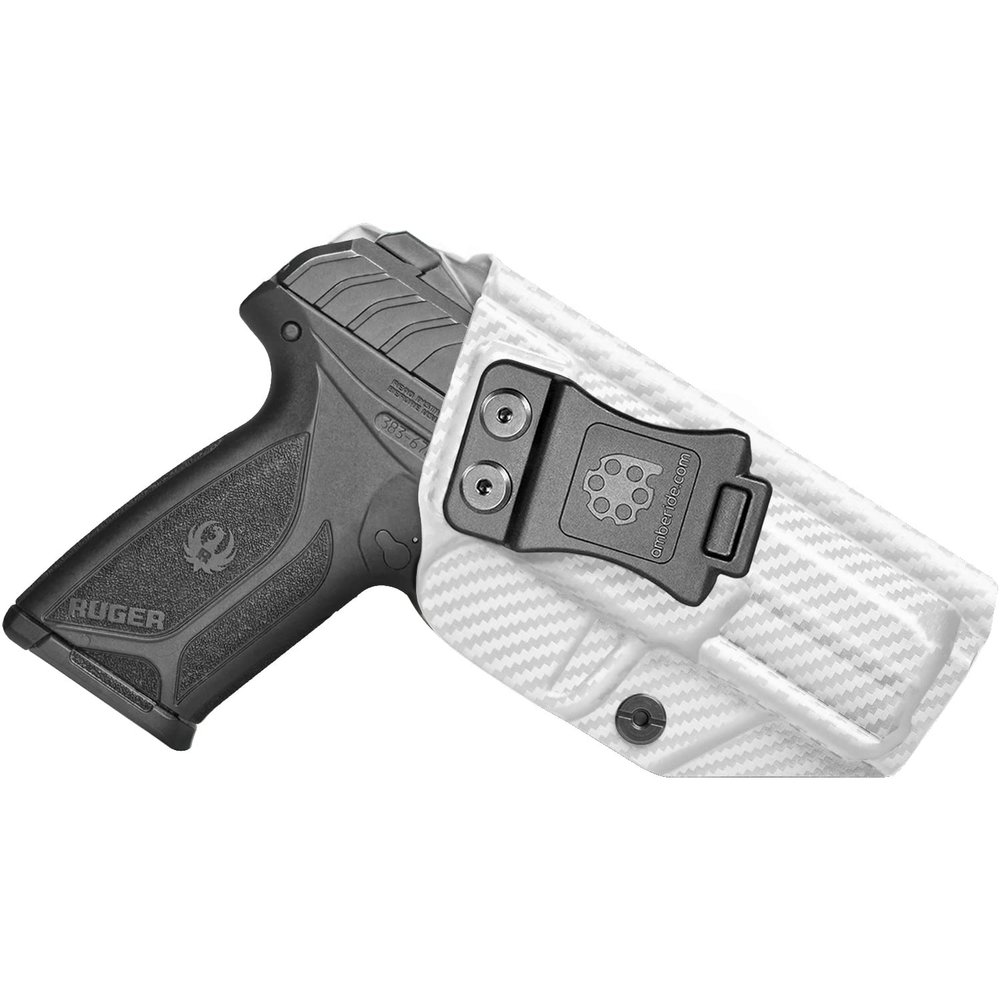 Amberide Ruger Security9 IWB Holster,Kydex-Boltaron Inside Waistband Fit Ruger Security 9mm,Secure Retention,Quick Draw,030 Adjustable Cant