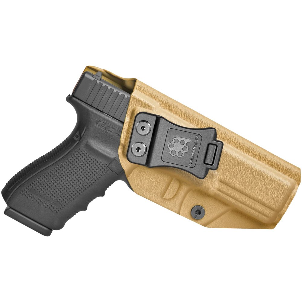 Amberide Glock 20/21 / 22 IWB Holster, Kydex-Boltaron Inside Waistband Holster for Glock 20 (10mm), Glock 21 (.45 ACP) & Glock 22 (.40 S&W) Pistols, Gen 35, Secure Retention, 030 Adjustable Cant