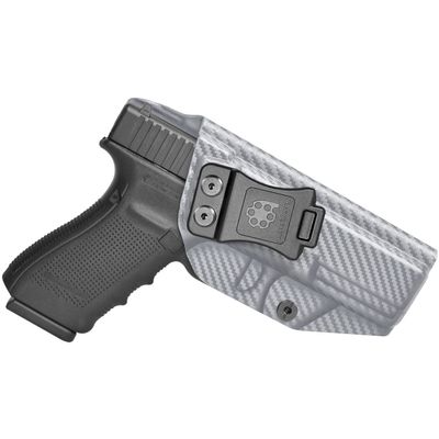 Amberide Glock 20/21 / 22 IWB Holster, Kydex-Boltaron Inside Waistband Holster for Glock 20 (10mm), Glock 21 (.45 ACP) & Glock 22 (.40 S&W) Pistols, Gen 35, Secure Retention, 030 Adjustable Cant