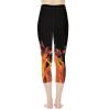 AFPANQZ Fire Print Leggings for Womens Tummy Control Tight Yoga Pants Comfortable Casual Tight Legging for Gym Yoga Fitness Workout Running High Waist Capris view 4