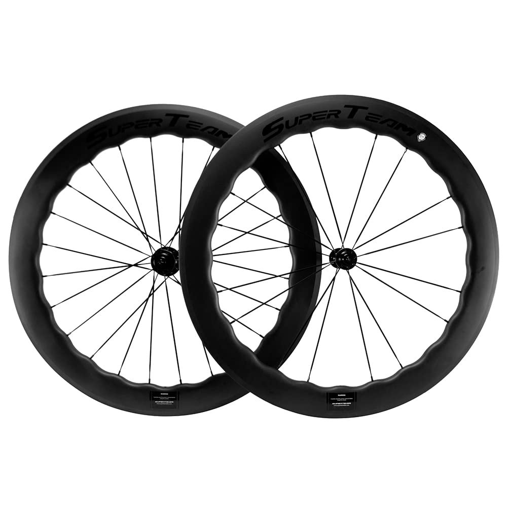 Superteam 45/50/65mm Tubeless Wheelset Carbon Road Bicycle Wheel 700c Clincher 25mm (65/25mm Tubeless)
