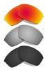 Littlebird4 Premium 1.5mm Polarized Replacement Lenses for Oakley Flak Jacket Sunglasses - MultiOptions (Black+Titanium+Red) view 1