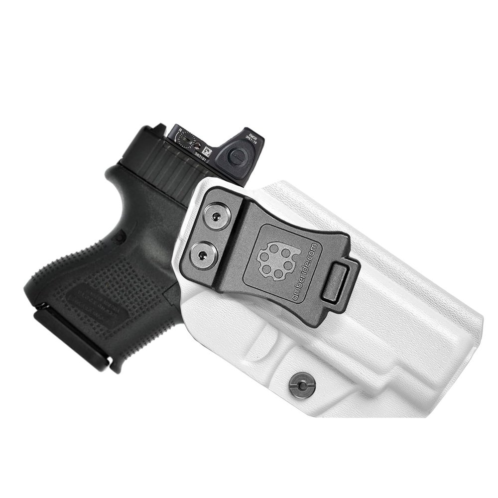 Amberide Glock 26/27/33 IWB Holster,Kydex-Boltaron Inside Waistband Fit Glock 26 27 33 Gen 15,Secure Retention,Quick Draw,030 Cant