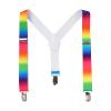 IBTOM CASTLE Baby Boys Y Back Adjustable Elastic Suspender Strong Sturdy Clip-on Braces Pre tied Bow Tie Set Kids Perfect for Tuxedo Rainbow-1 One Size view 3