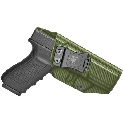 Amberide Glock 20/21 / 22 IWB Holster, Kydex-Boltaron Inside Waistband Holster for Glock 20 (10mm), Glock 21 (.45 ACP) & Glock 22 (.40 S&W) Pistols, Gen 35, Secure Retention, 030 Adjustable Cant