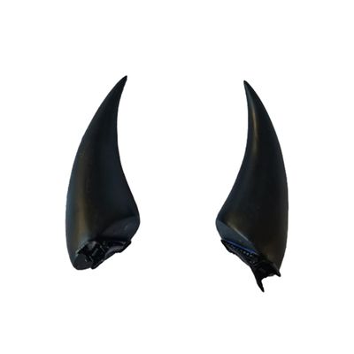 Dark Gothic Devil Horns Ghost Hairpin Edge Hair clips Skull Butterfly Bat Ear Costume Halloween Cartoon Hair Accessories (Black Devil Horns)