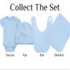 Fantasy Movie Baby Onesie - One Does Not Simply Crawl Into Mordor (0-3 Month - Blue Fabric - Black Design) view 4