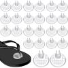 Tarpop 12 Pairs Silicone Thong Sandal Toe Guards Cushions Non Slip Flip Flop Toe Protectors Self Adhesive Toe Pad Gel Sandal Shoe Toe Insert for High Heels, Flip Flops, Sandals, Slippers, Clear view 1