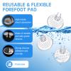 Tarpop 12 Pairs Silicone Thong Sandal Toe Guards Cushions Non Slip Flip Flop Toe Protectors Self Adhesive Toe Pad Gel Sandal Shoe Toe Insert for High Heels, Flip Flops, Sandals, Slippers, Clear view 4